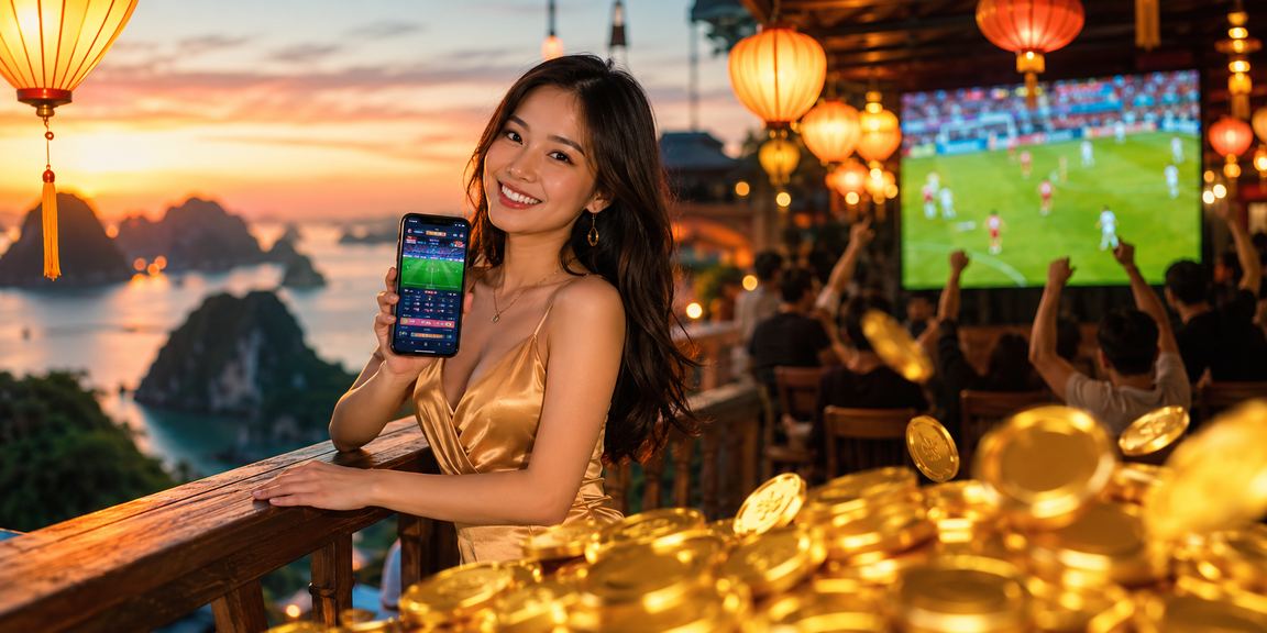 Cảnh sắc Hội An với ánh đèn lồng truyền thống trong bối cảnh thể thao điện tử