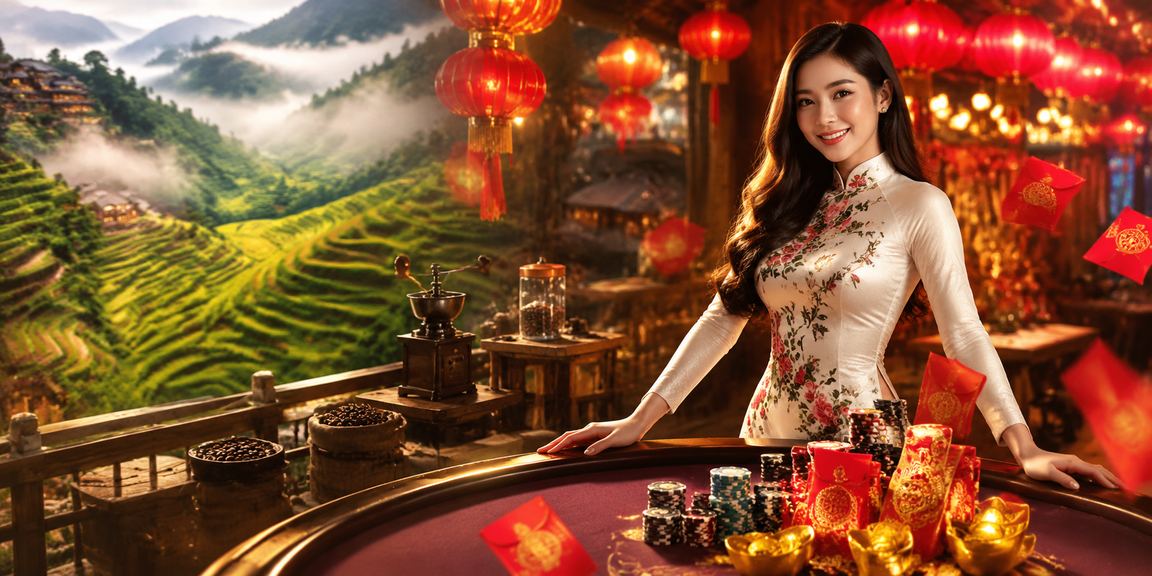 Trò chơi slot nổ hũ phong cách Sapa với bao lì xì đỏ